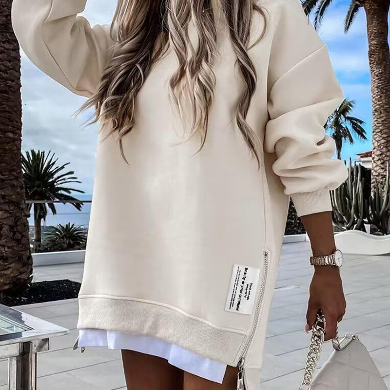 Women's Long Sleeve Oversized Sweatshirt Dress