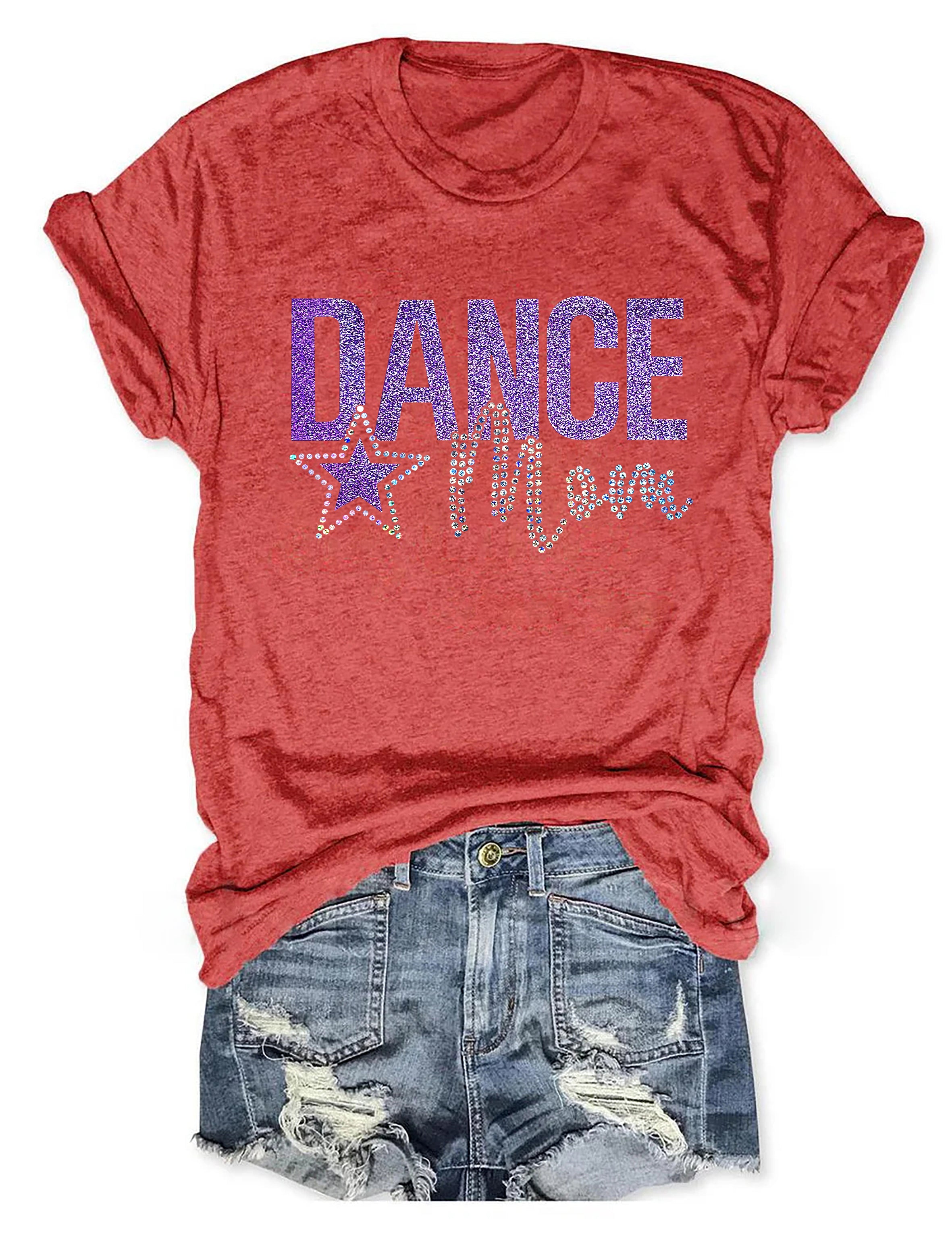 Dance Mom With Bling Faux Rhinestones T-shirt