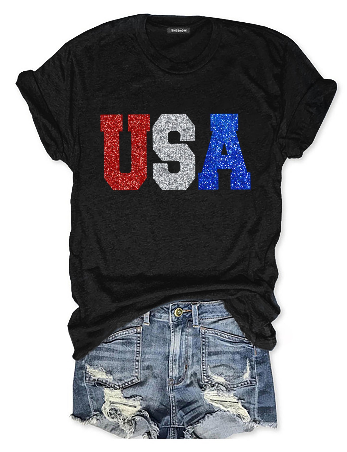 Glitter USA 4th Of July T-shirt