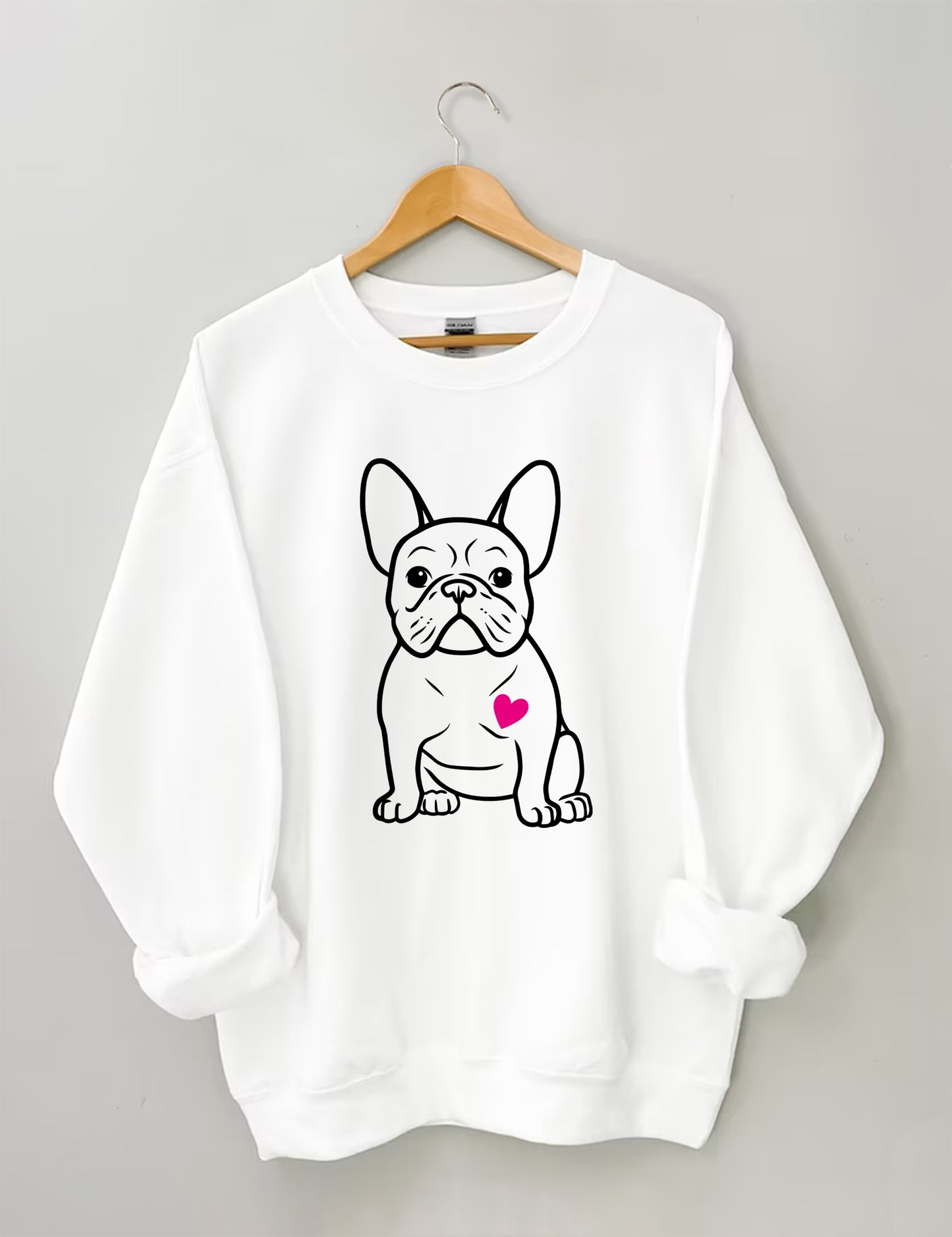 French Bulldog Heart Sweatshirt