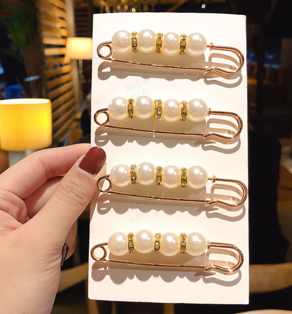 Pearl Brooch Clothing Decoration Clips