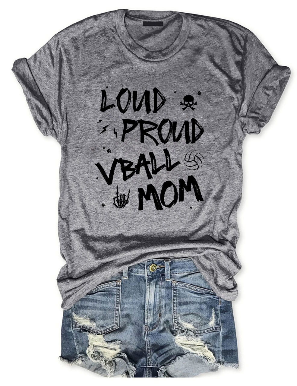 Loud Proud Mom Game Day Volleyball Momma T-shirt