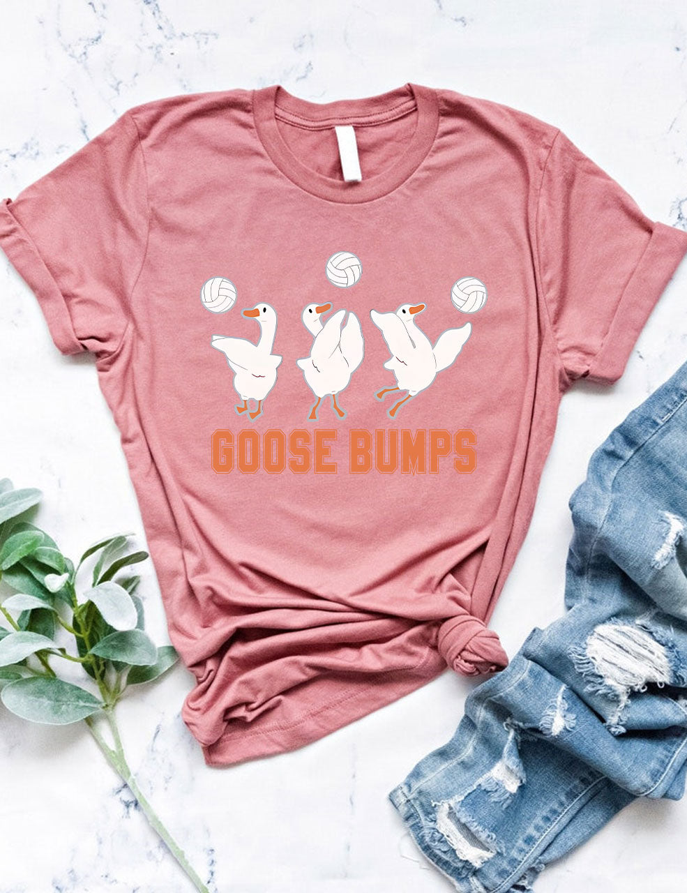 Goose Bumps Funny Volleyball T-shirt