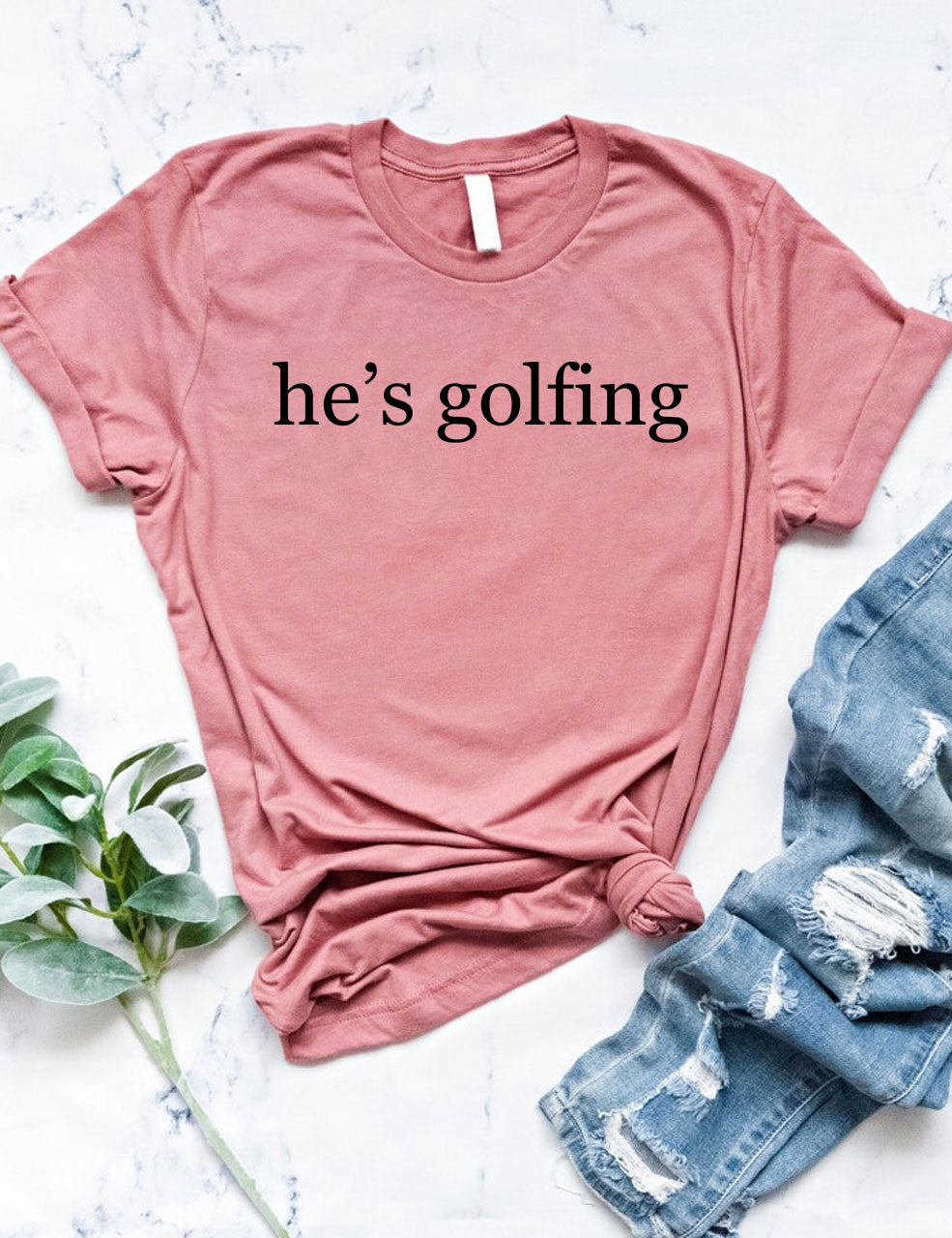 He's Golfing Funny T-shirt