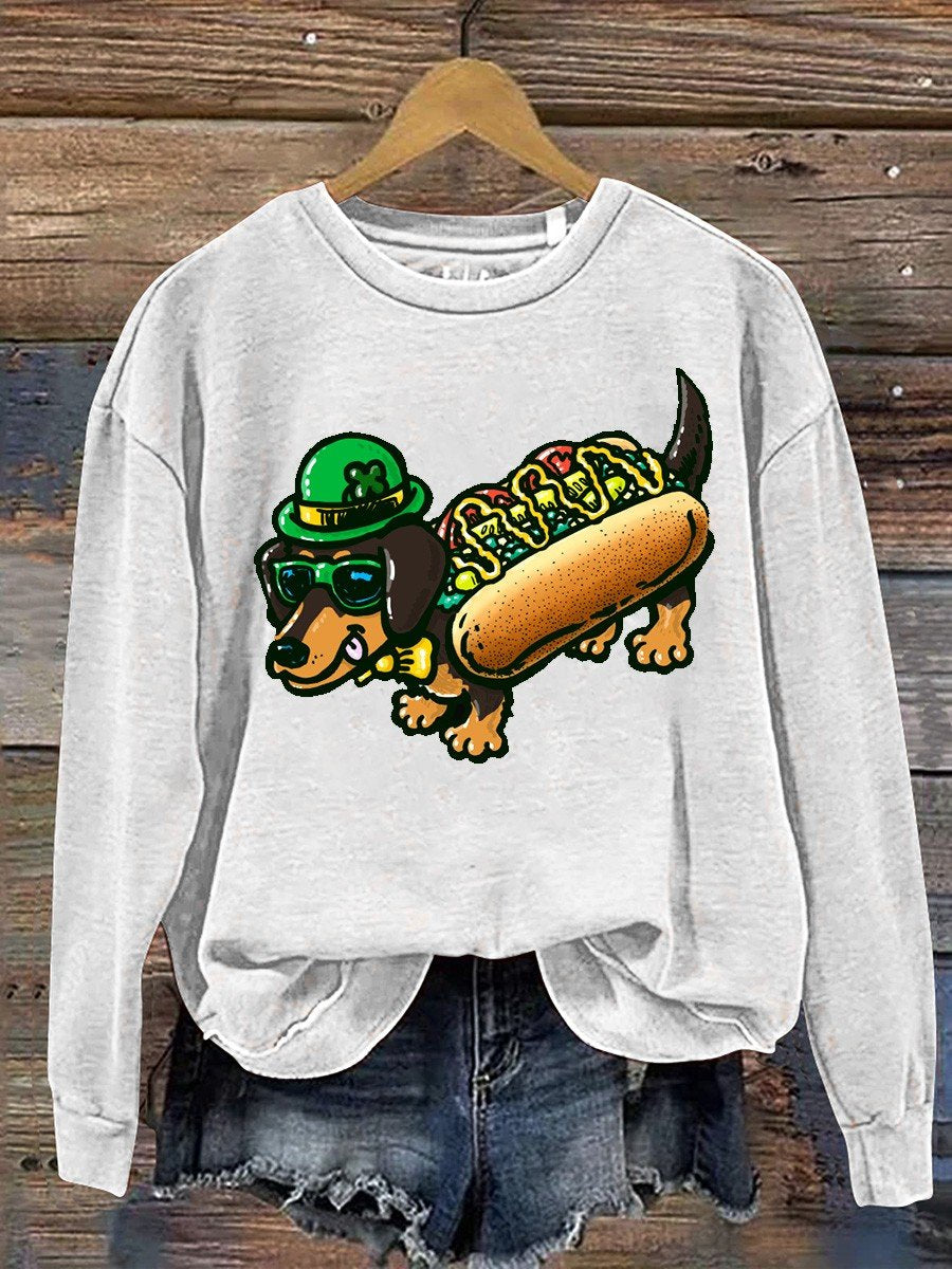 St Patricks Day Chicago Dog  Casual  Sweatshirt