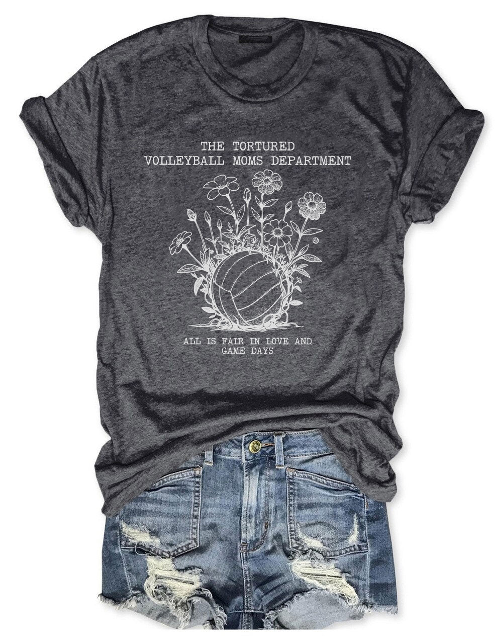 Tortured Volleyball Moms Department T-shirt