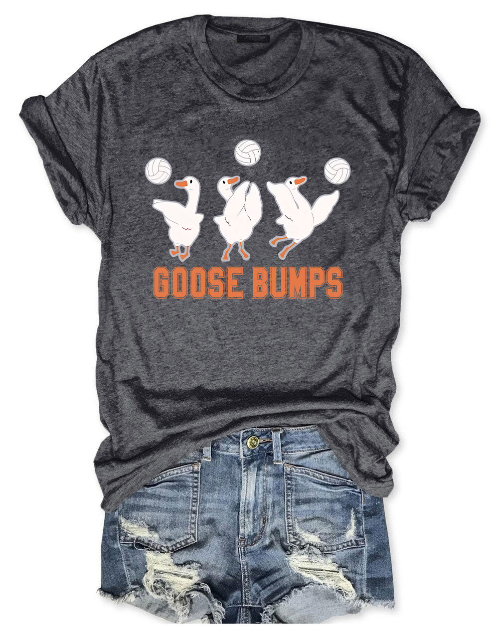 Goose Bumps Funny Volleyball T-shirt