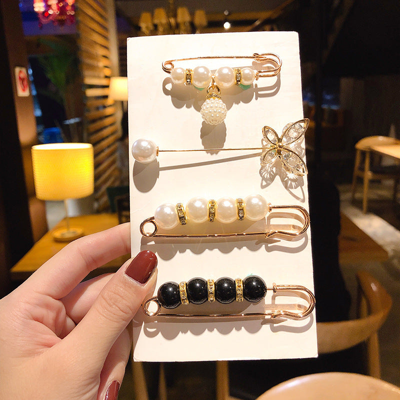 Pearl Brooch Clothing Decoration Clips