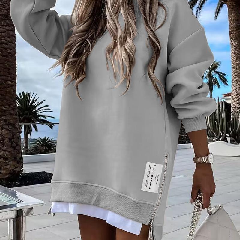 Women's Long Sleeve Oversized Sweatshirt Dress