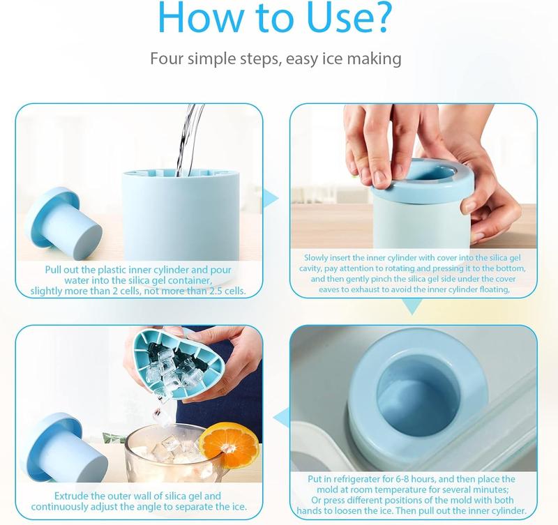 🧊Last Day - Buy 2 Get 1 Free❄️Quick Freezing Silicone Ice Cube Mold