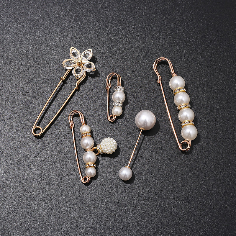 Pearl Brooch Clothing Decoration Clips