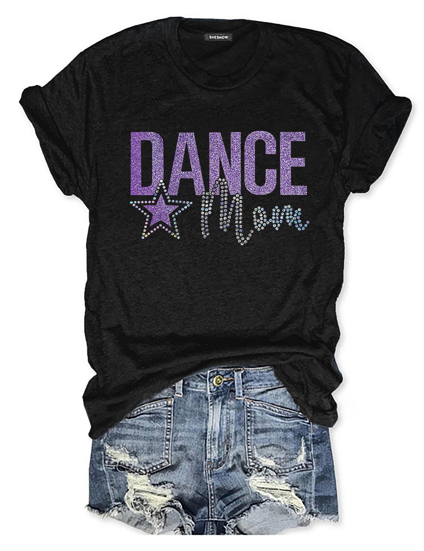 Dance Mom With Bling Faux Rhinestones T-shirt