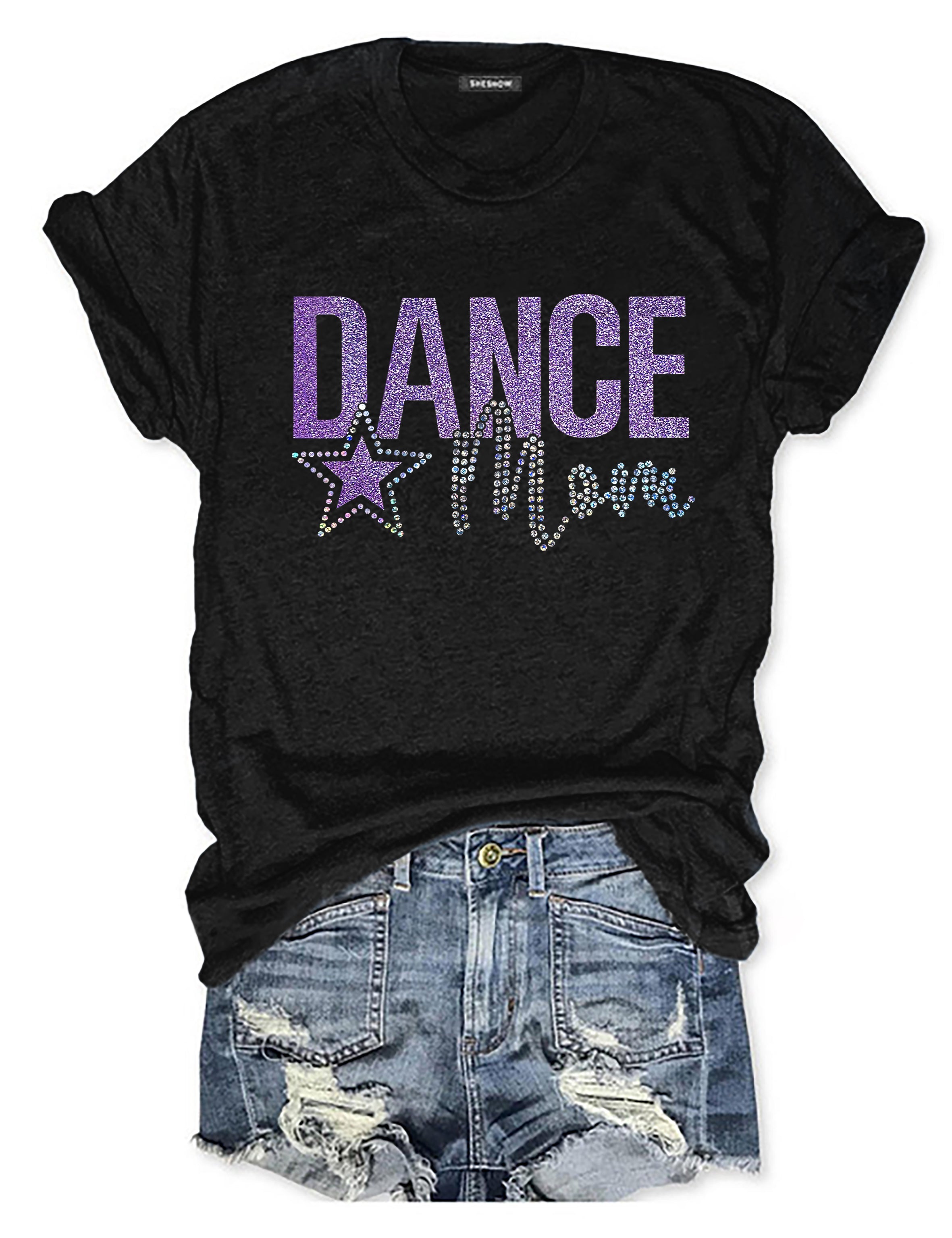 Dance Mom With Bling Faux Rhinestones T-shirt