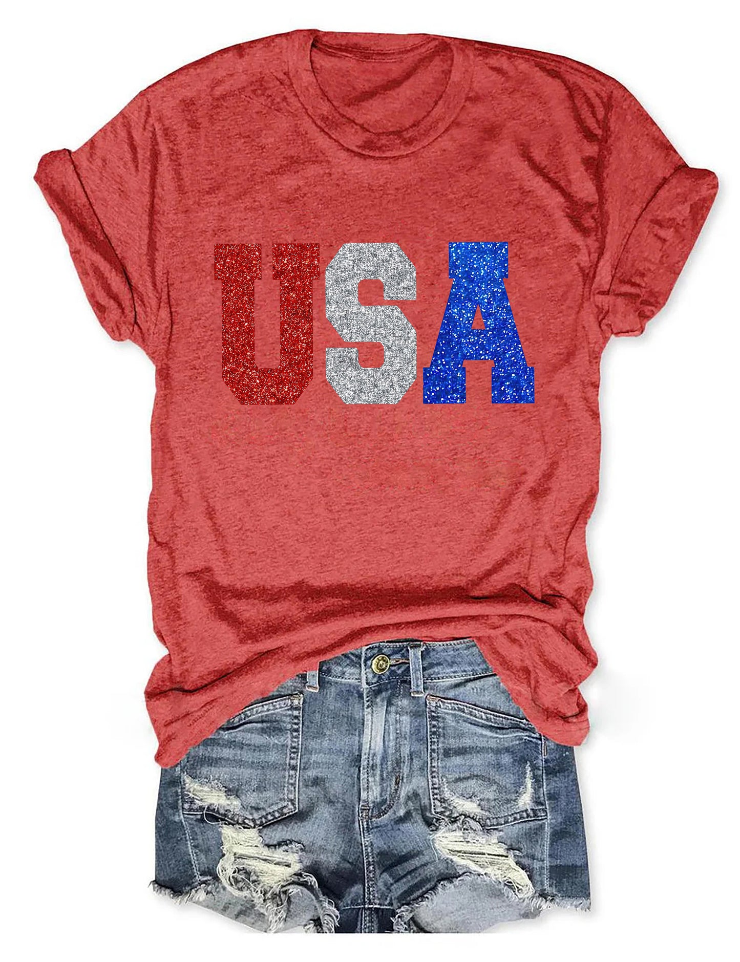 Glitter USA 4th Of July T-shirt