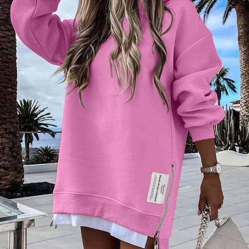 Women's Long Sleeve Oversized Sweatshirt Dress