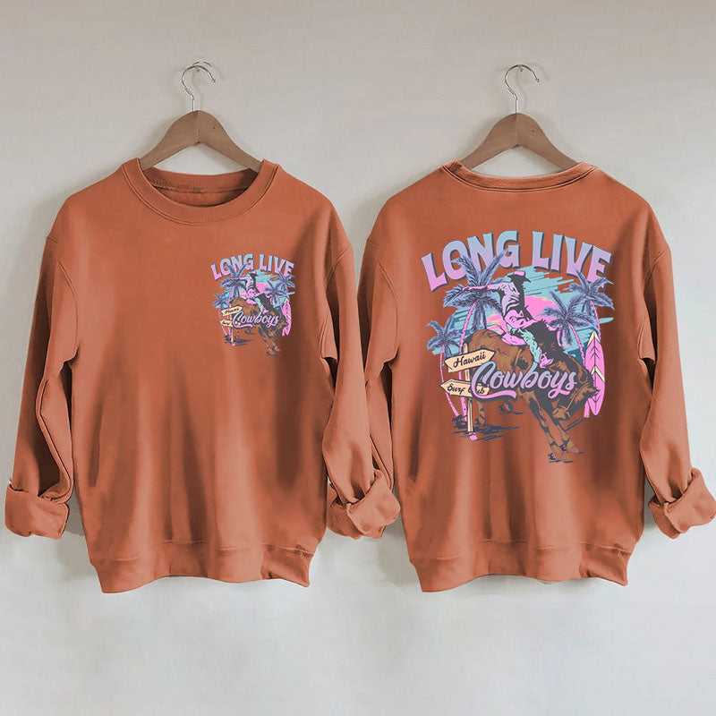 Trendy Western Cowboy Long Live Summer Sweatshirt