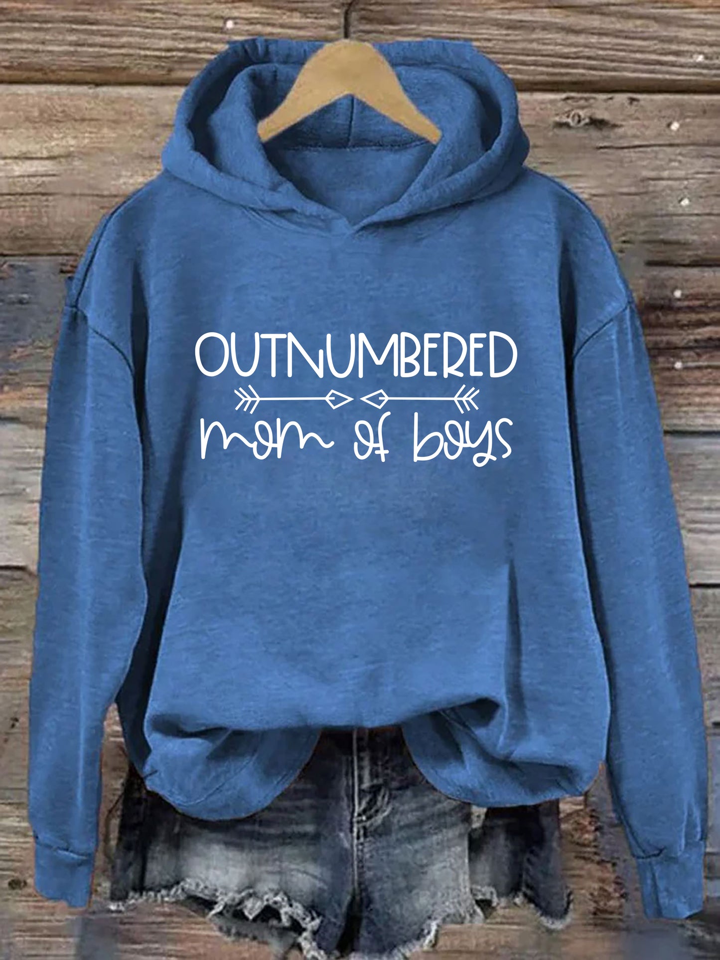 Outnumbered Mom Of Boys Hoodie