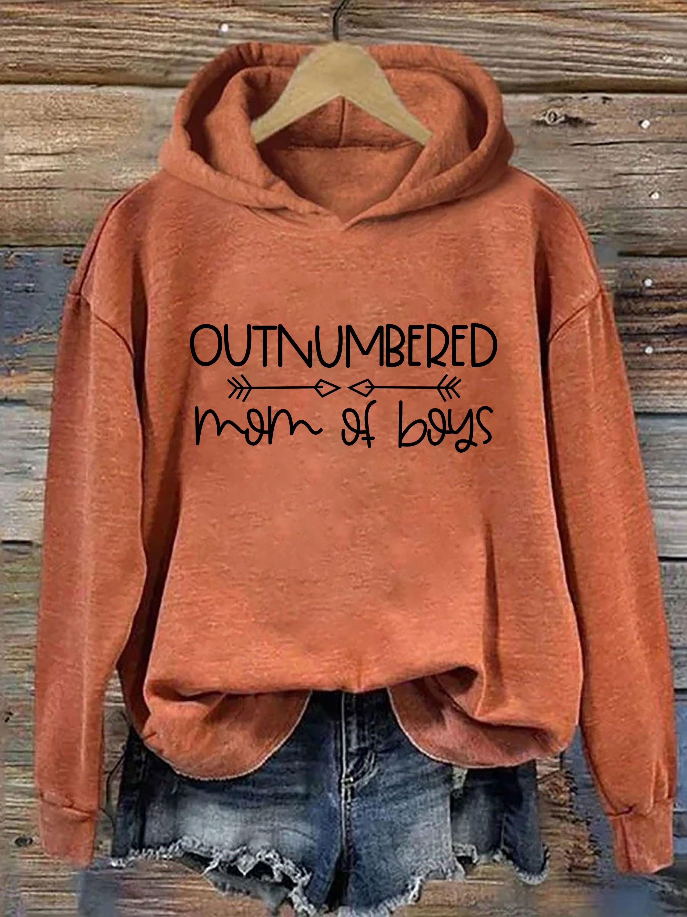 Outnumbered Mom Of Boys Hoodie