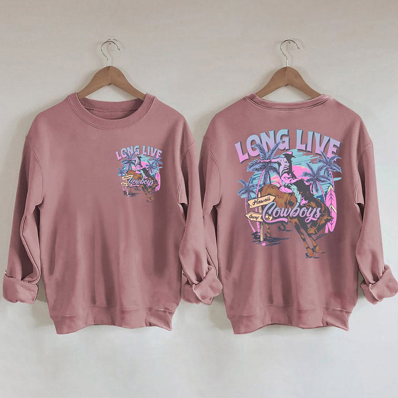 Trendy Western Cowboy Long Live Summer Sweatshirt