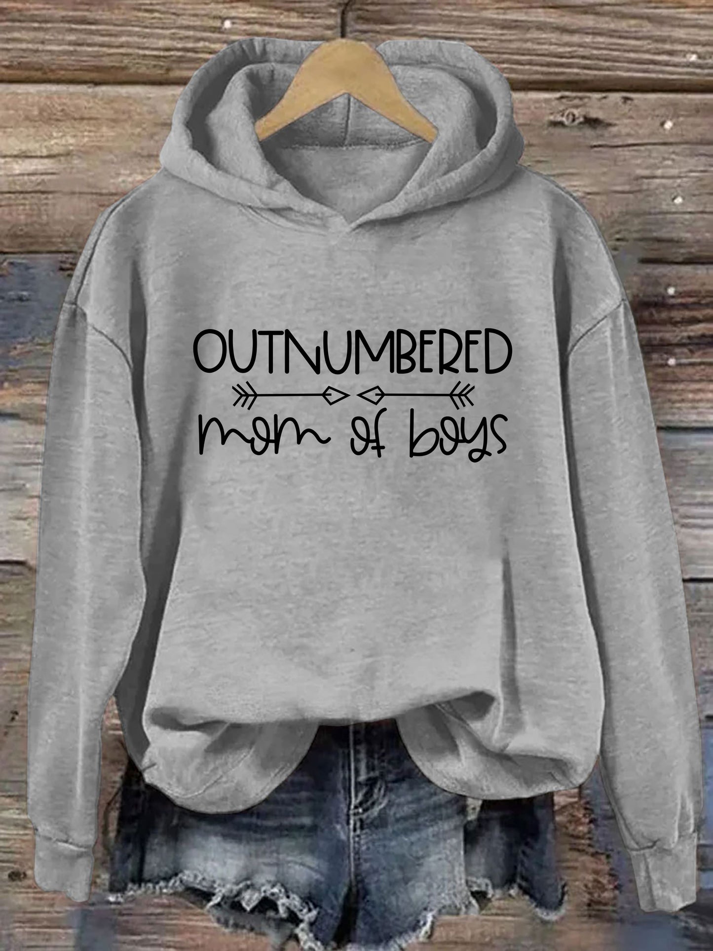 Outnumbered Mom Of Boys Hoodie