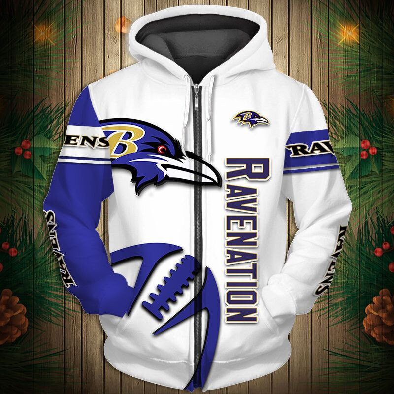 Baltimore Ravens 2025 New 3D Graphic Hoodie