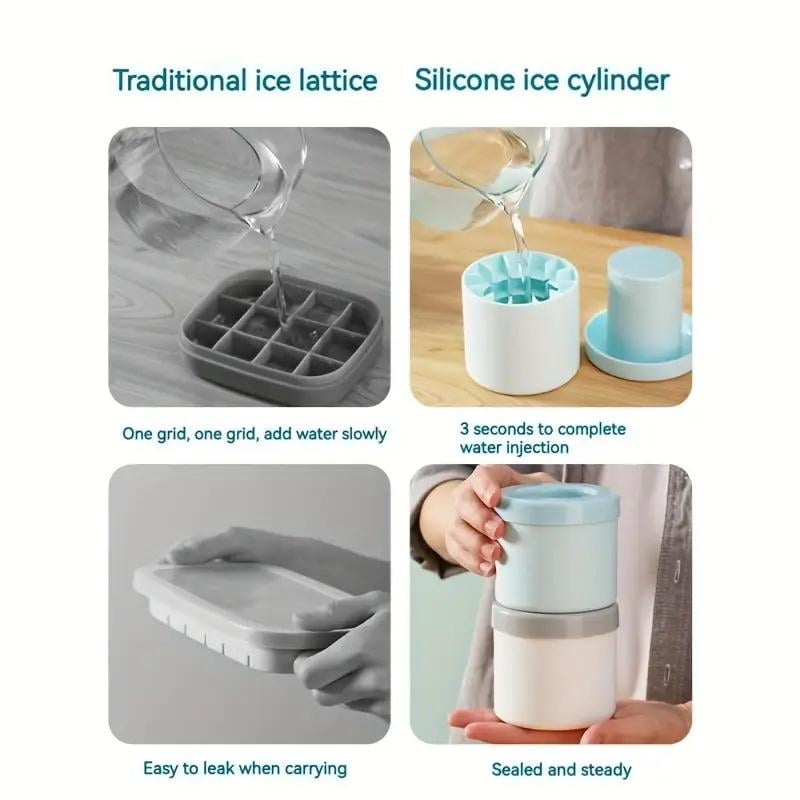🧊Last Day - Buy 2 Get 1 Free❄️Quick Freezing Silicone Ice Cube Mold