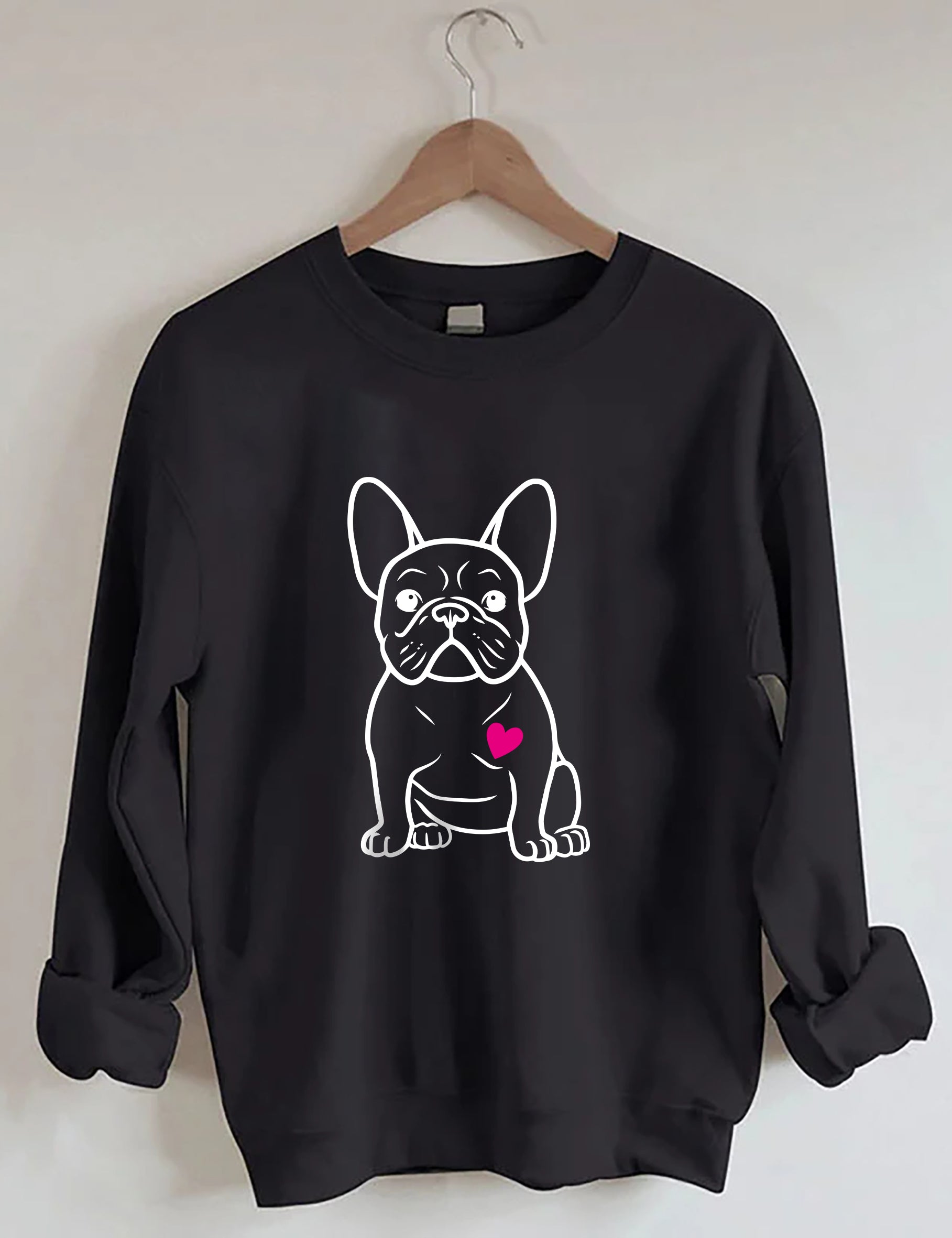 French Bulldog Heart Sweatshirt