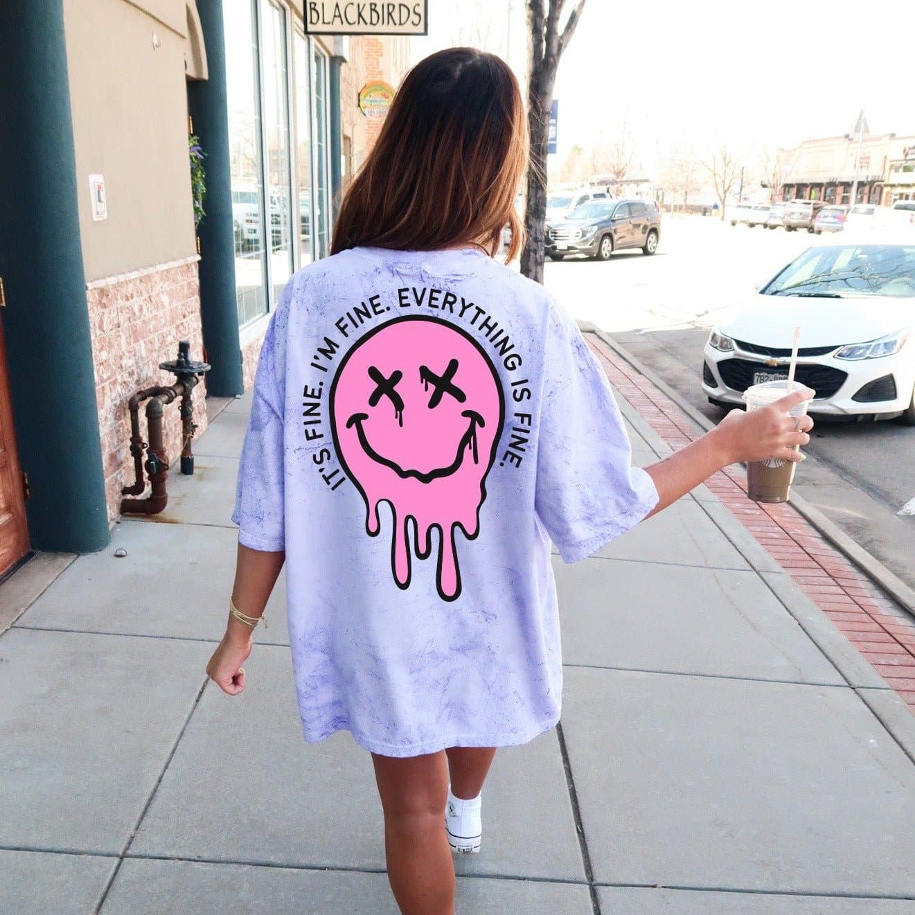 It's Fine Amethyst Colorblast Tee