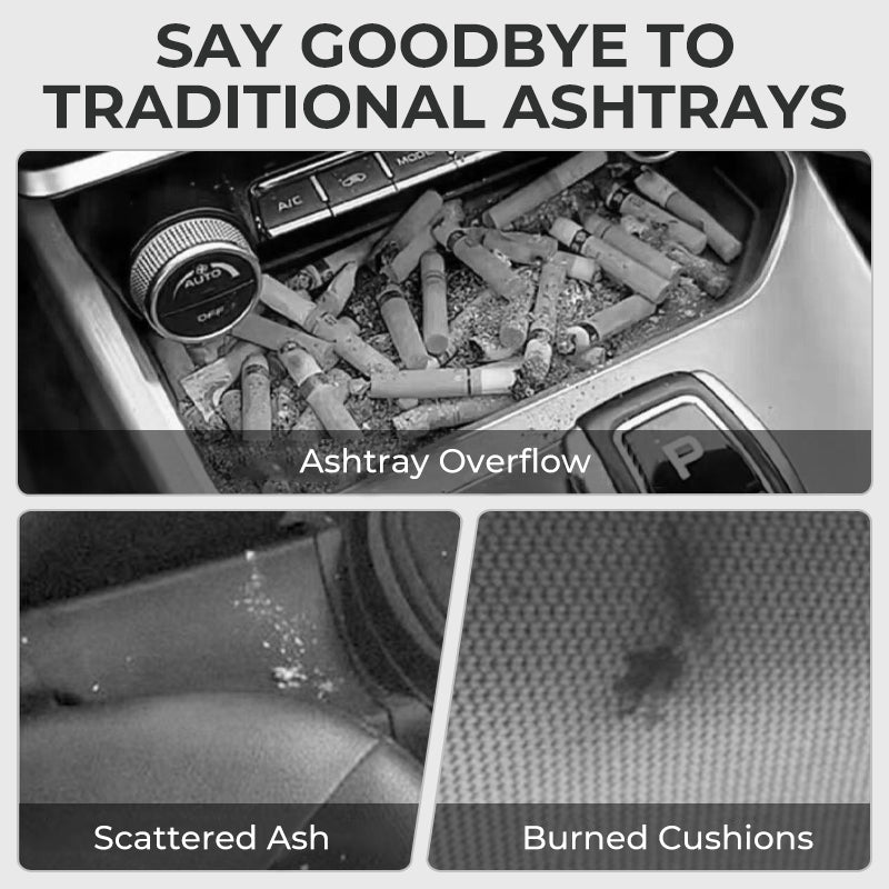 Windproof Car Door Ashtray with LED Light