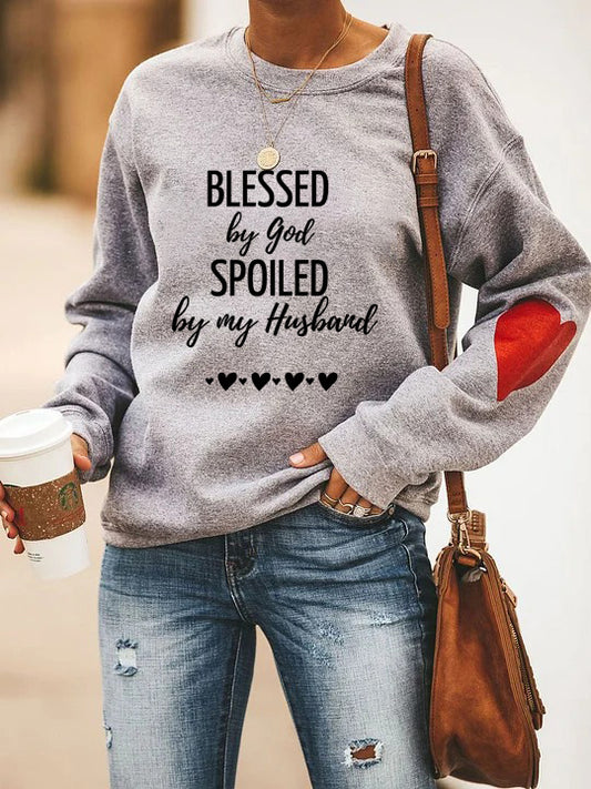 Blessed By God Spoiled By My Husband Sweatshirt