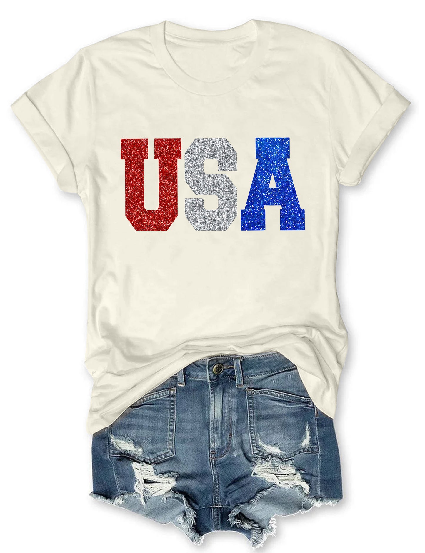 Glitter USA 4th Of July T-shirt