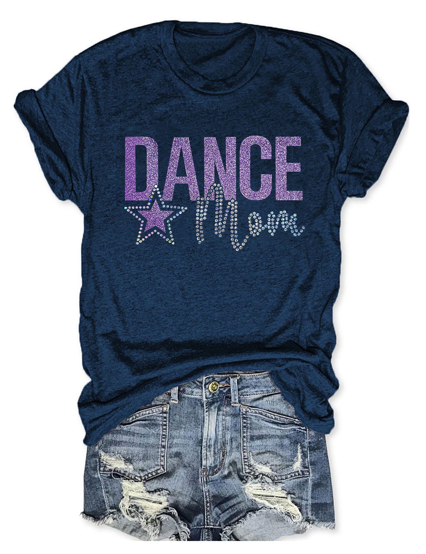 Dance Mom With Bling Faux Rhinestones T-shirt