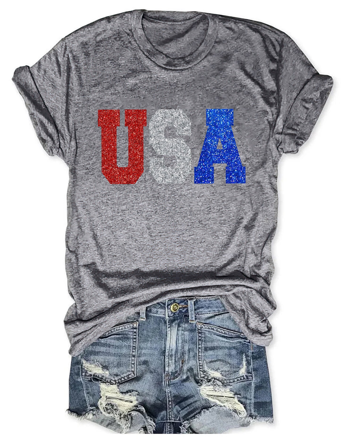 Glitter USA 4th Of July T-shirt