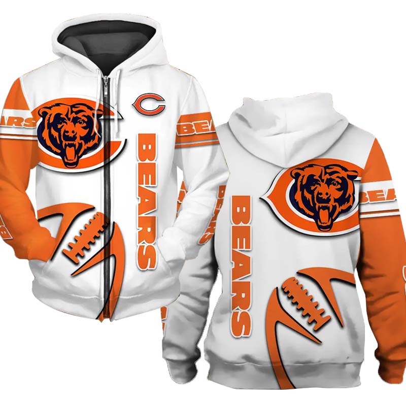 Chicago Bears 2025 New 3D Graphic Hoodie