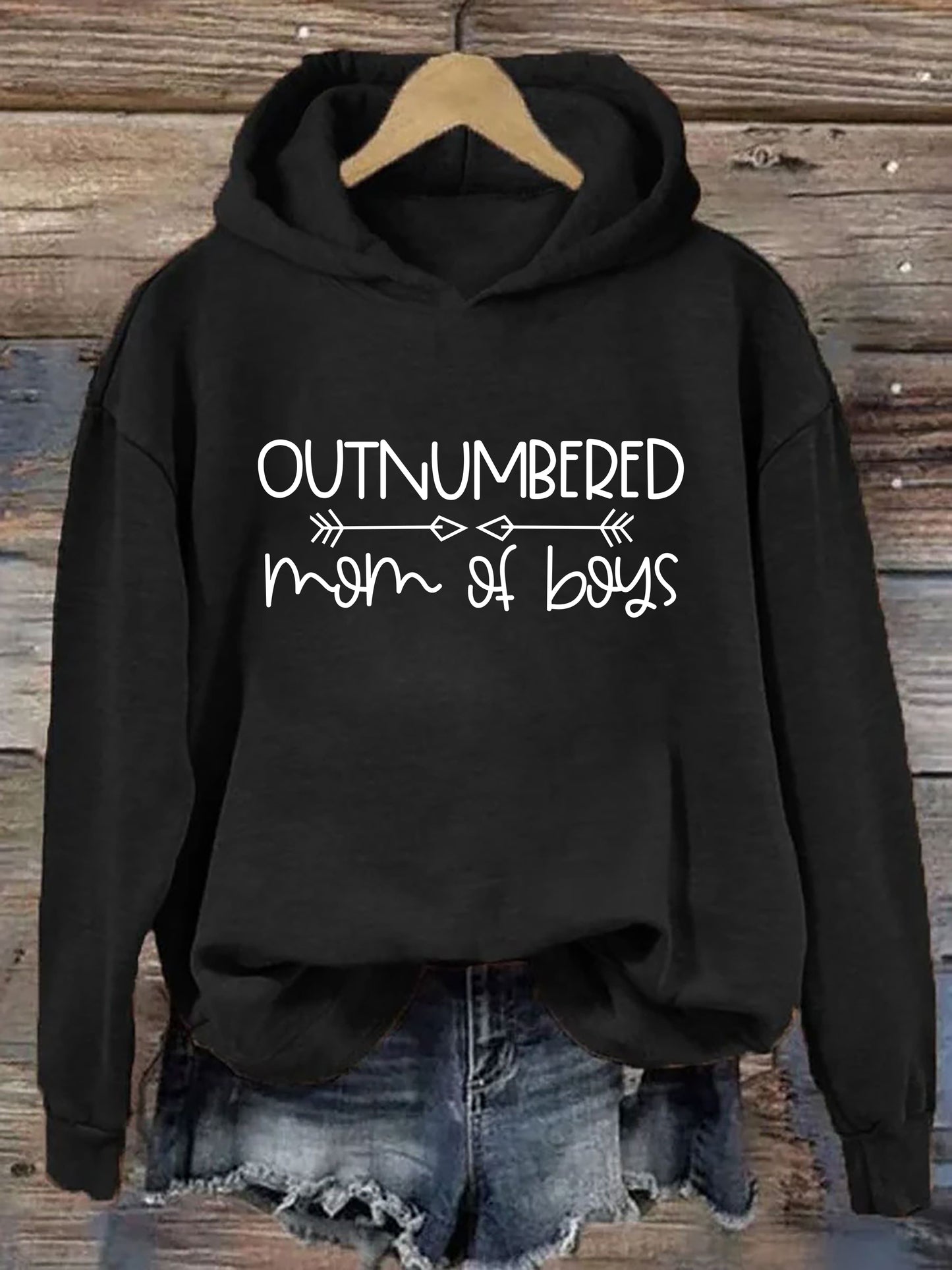 Outnumbered Mom Of Boys Hoodie