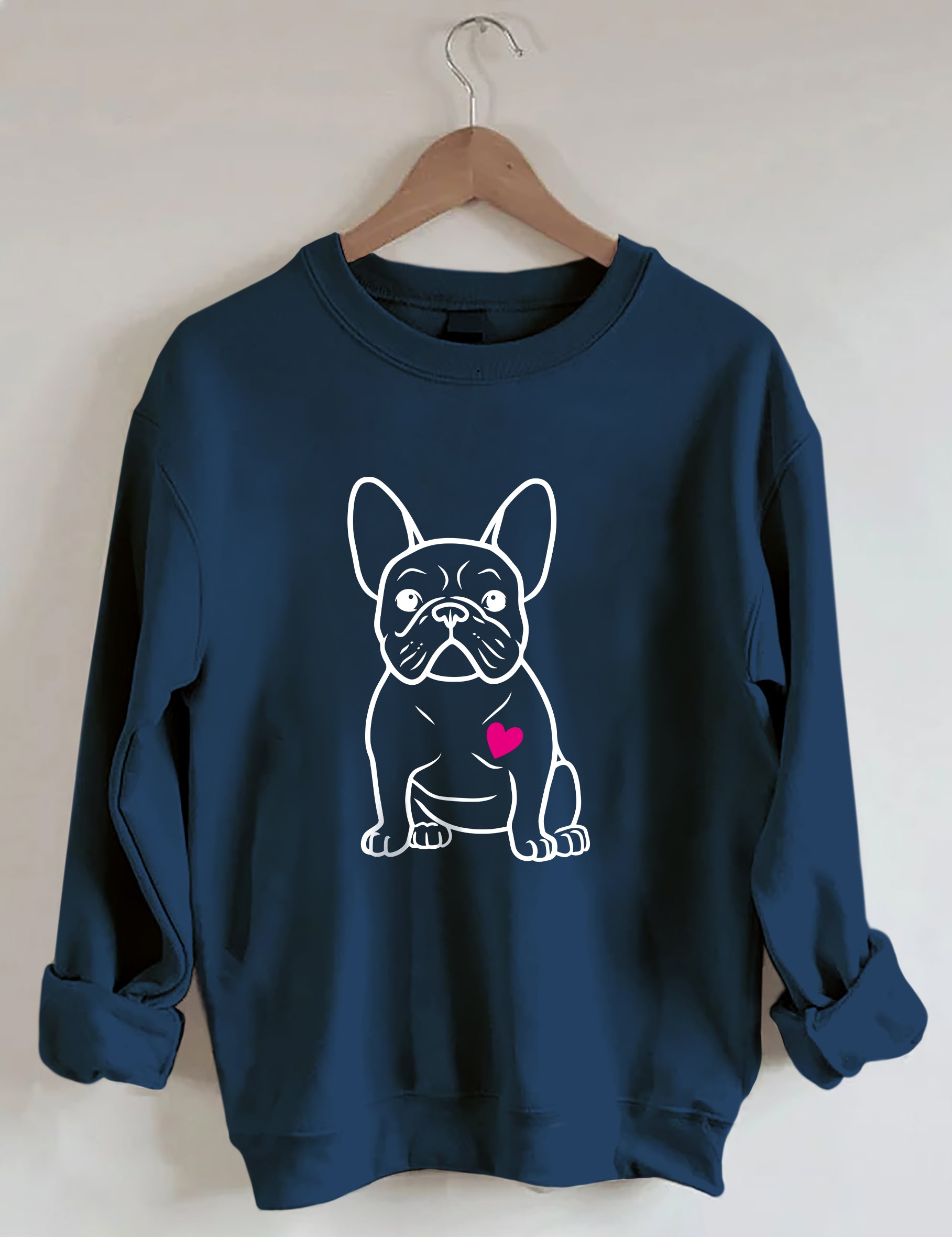 French Bulldog Heart Sweatshirt