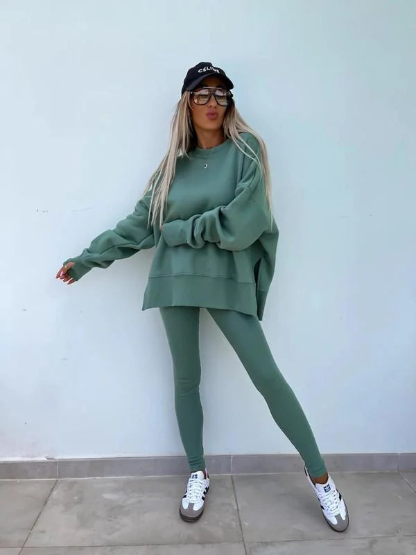Women's Two-Piece Sweatshirt & Pants Set