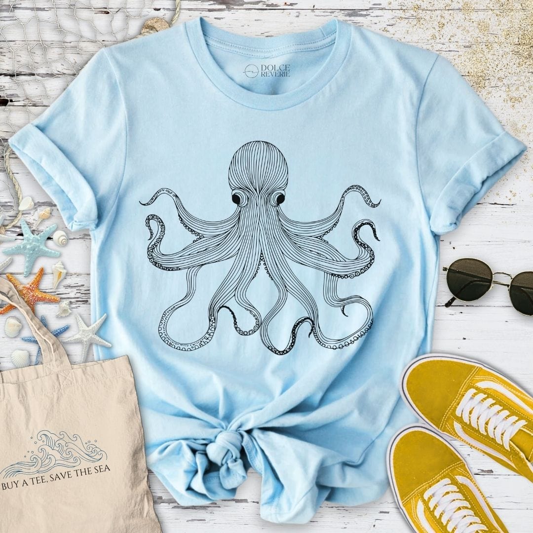 Octopus Line Art T-Shirt
