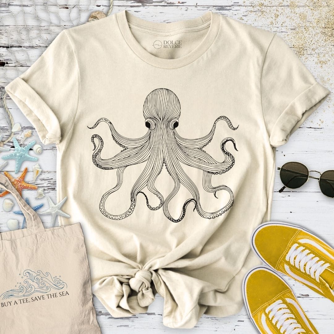 Octopus Line Art T-Shirt