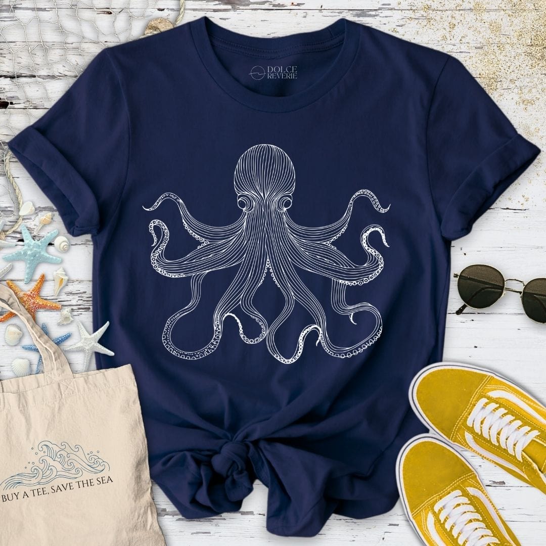Octopus Line Art T-Shirt