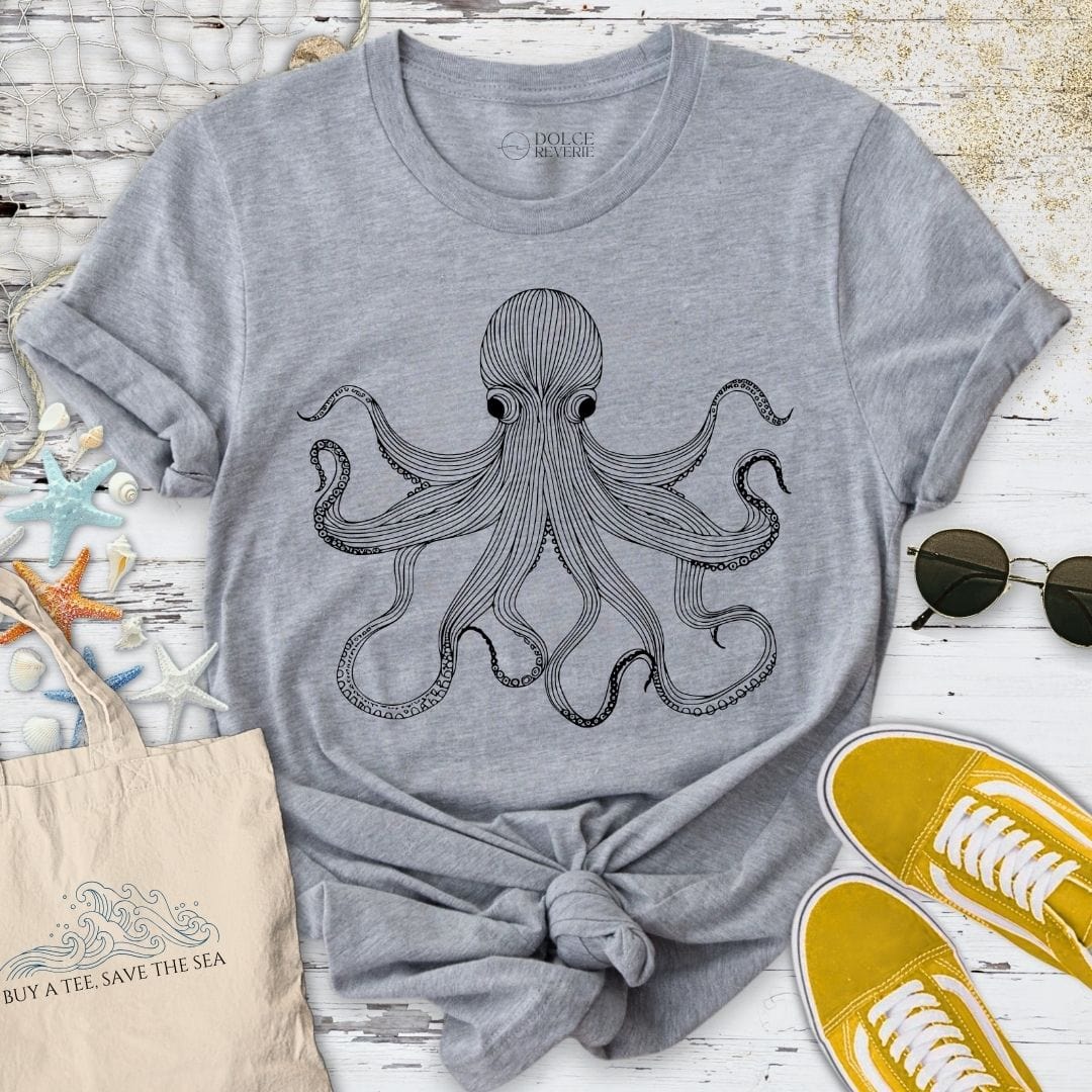 Octopus Line Art T-Shirt