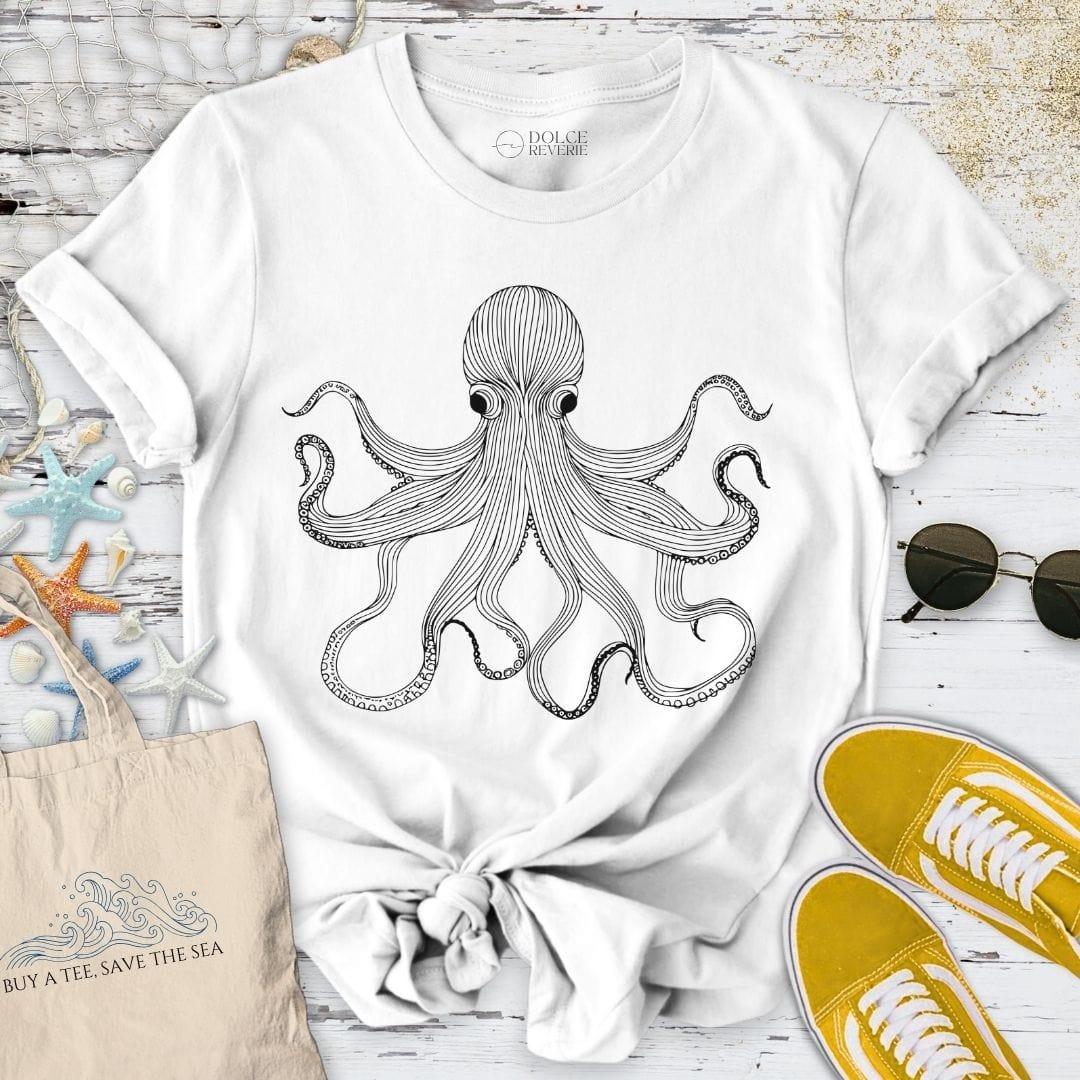 Octopus Line Art T-Shirt