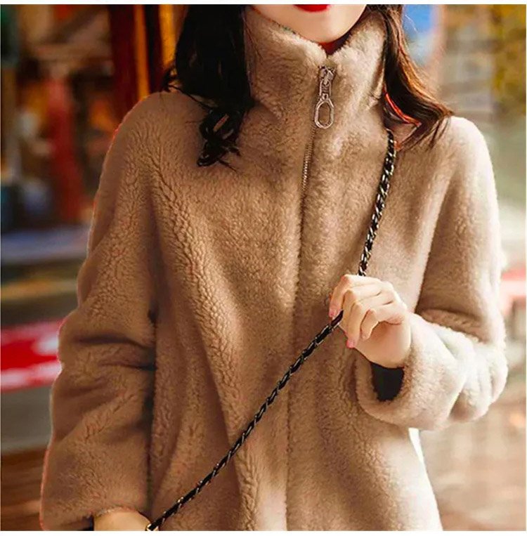 Thick coral fleece sweatshirt