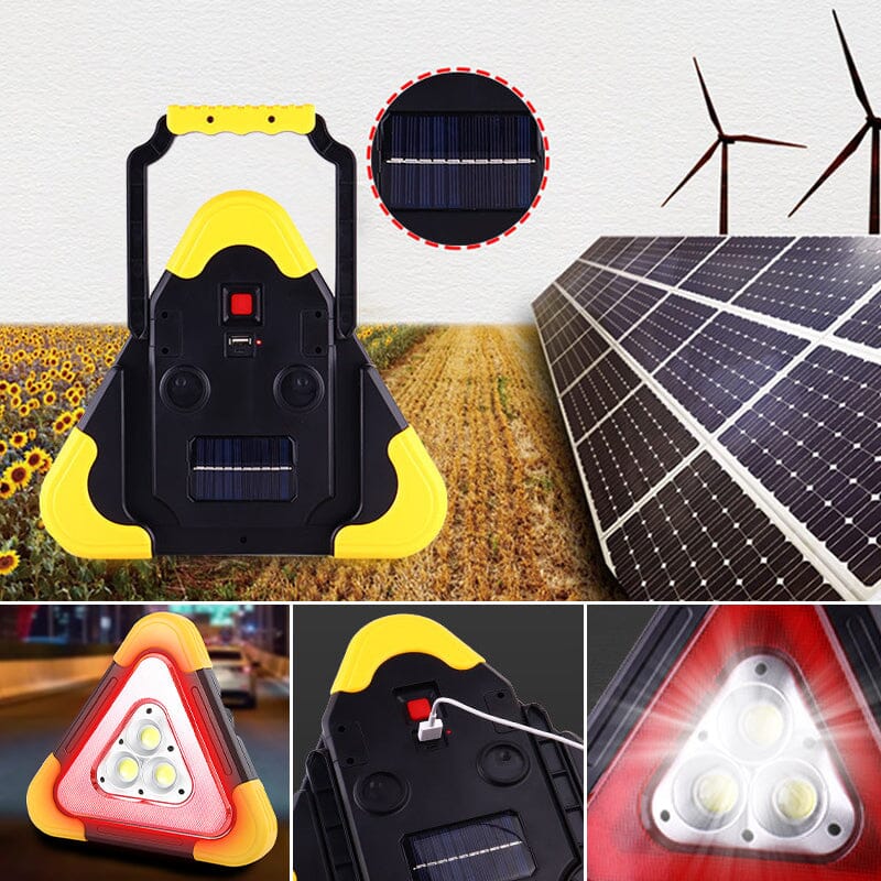 🔥2025 New Arrival🔥 3-IN-1 solar emergency triangle warning light at the roadside