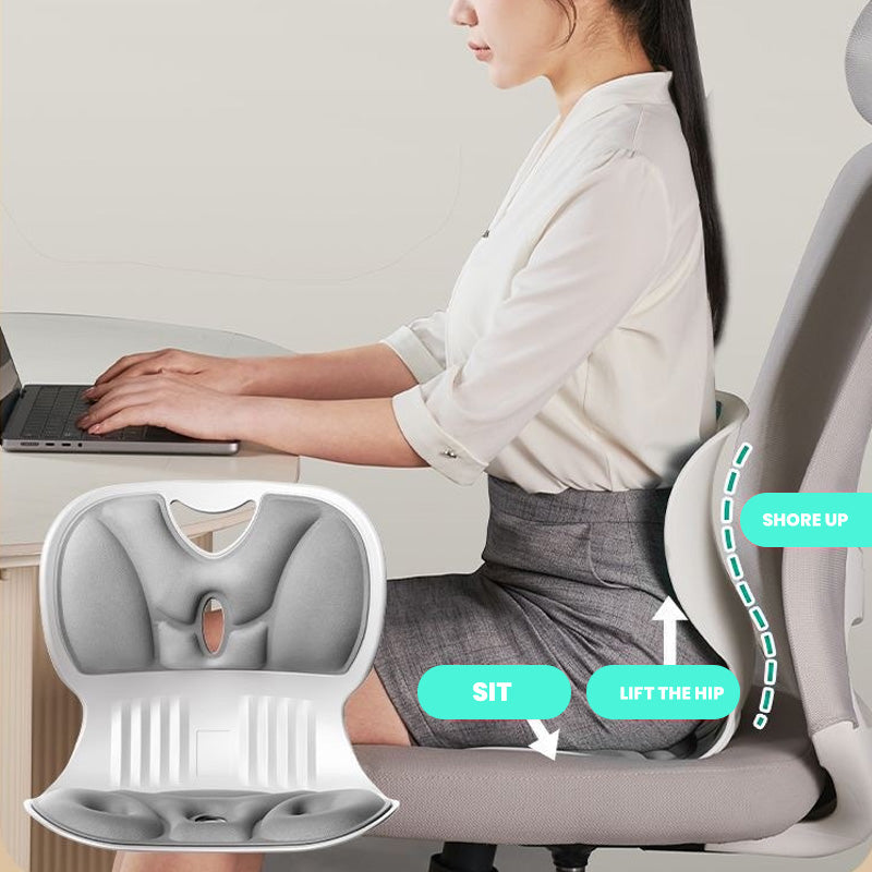 💯Ergonomic back and lumbar support cushion in memory foam for chair