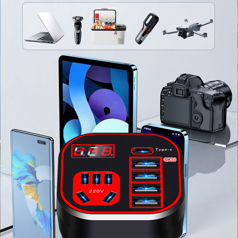 ⚡Hot Sale-Multi-function Car Power Inverter QC Charger