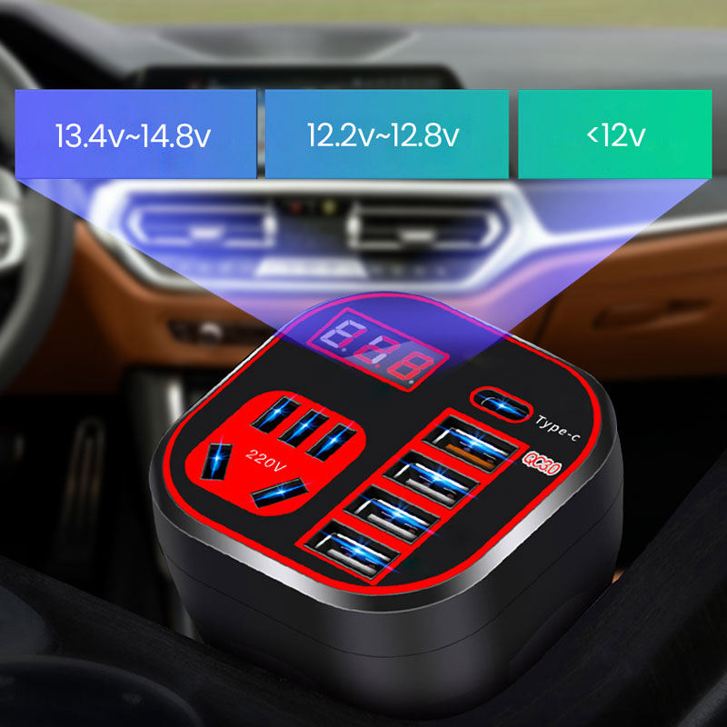 ⚡Hot Sale-Multi-function Car Power Inverter QC Charger