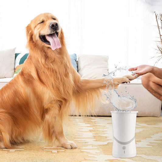 🐾 Intelligent Rotating Pet Paw Scrubber 🌿