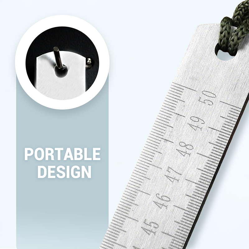 Multifunctional Portable Self-Defense Stainless Steel Ruler