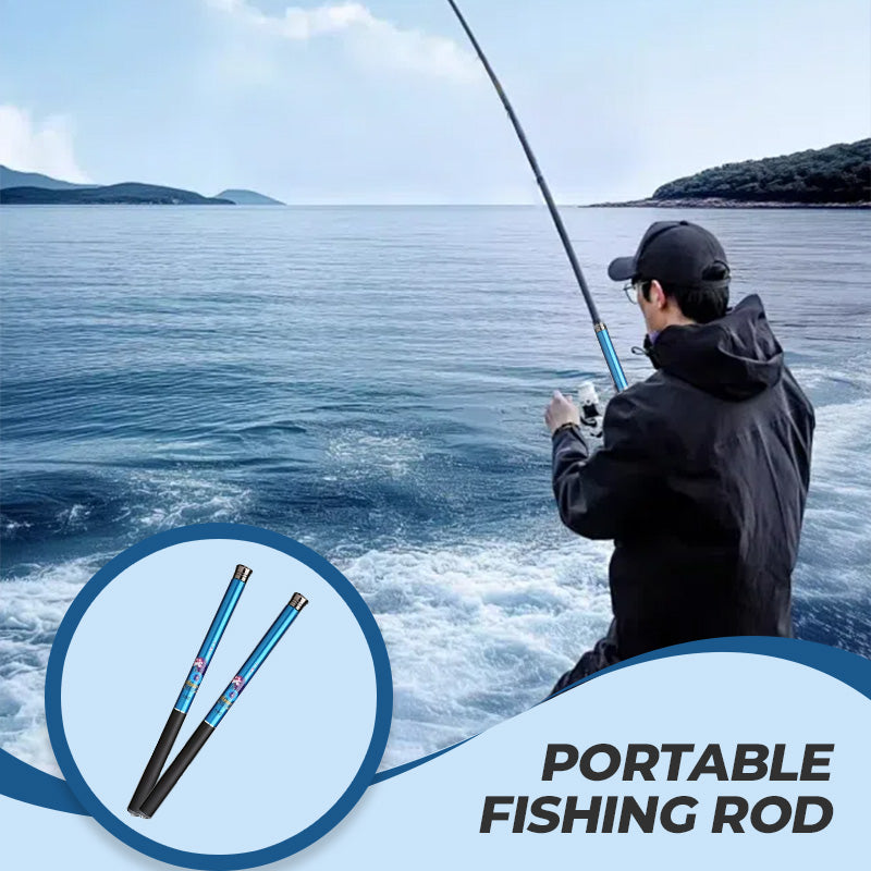 Compact Portable Fishing Rod with Line Holder